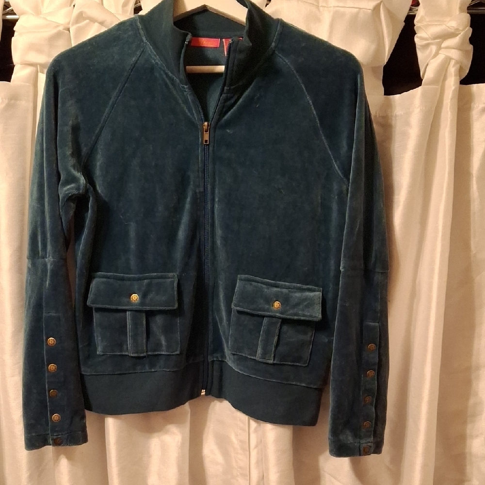 Tralia Sodi Green Velvet B Jacket Med